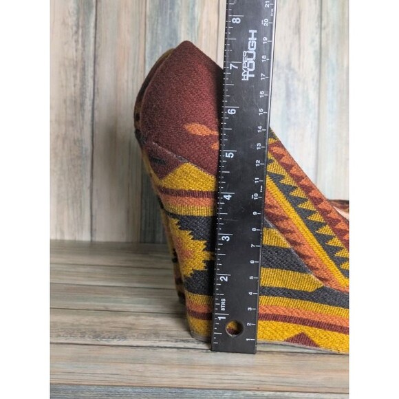 Steve Madden Aztec Platform Wedge Heels Size 9M Festival Boho Western Tribal - Picture 9 of 10